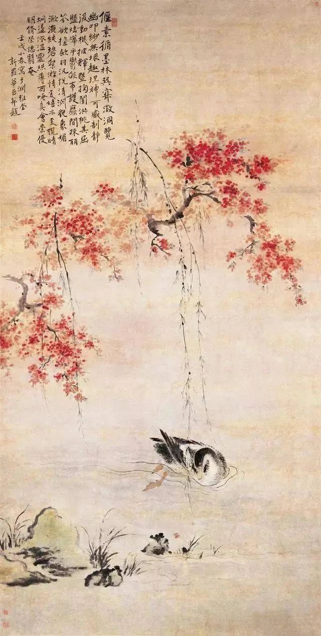 【掛軸】華岩『乾隆元年春作』1682-1756 中国清代美術 絹本 美品 肉筆時代保証 闽西历史人物研究11绘画大家华喦：诗书画\u201c三绝\u201d